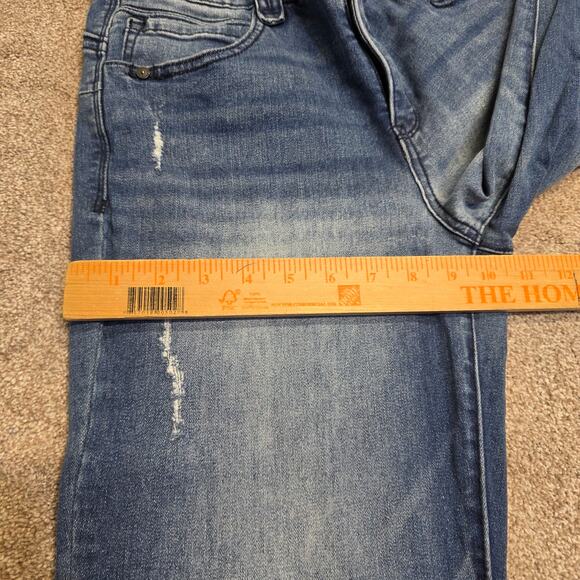 distressed Democracy Ab Solution straight jeans sz 8 high rise blue jeans - Picture 5 of 14